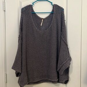 Blue oversized sweater by Free People